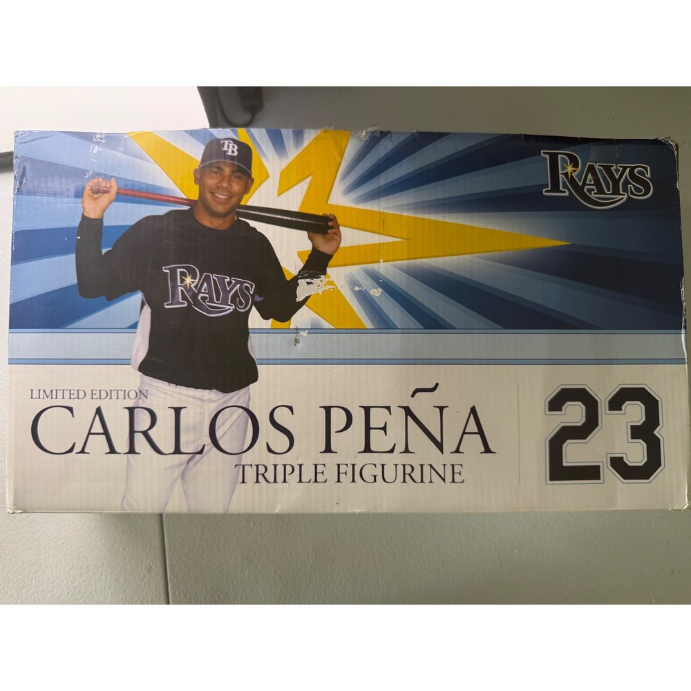Carlos Pena Tampa Bay Rays Limited Edition Triple Figurine MLB #23 /1000 Boxed - Picture 2 of 5